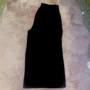 Black wide leg pants.